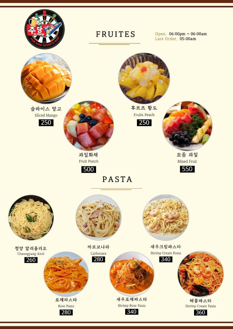 A selection of fresh fruits